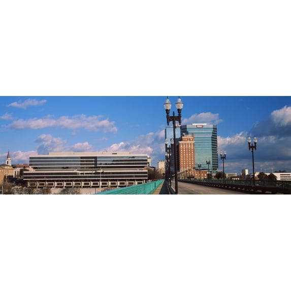 Buildings in a city, Gay Street Bridge, Knoxville, Tennessee, USA Poster Print (36 x 12)