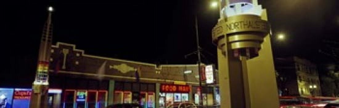 Buildings in a city Halsted Street Boystown Chicago Illinois USA Canvas Art - Panoramic Images (18 x 6)