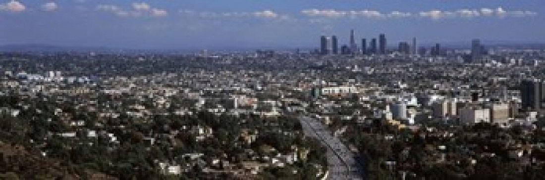 Buildings in a city Hollywood City Of Los Angeles Los Angeles County California USA 2010 Canvas Art - Panoramic Images (18 x 6)