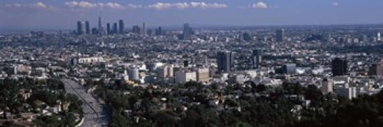 Buildings in a city Hollywood City Of Los Angeles Los Angeles County California USA 2010 Canvas Art - Panoramic Images (36 x 12)