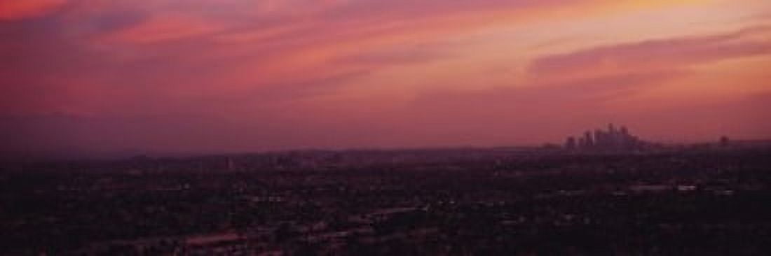 Buildings in a city Hollywood San Gabriel Mountains City Of Los Angeles Los Angeles County California USA Canvas Art - Panoramic Images (18 x 6)