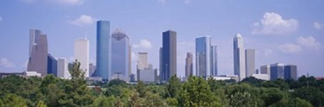Buildings in a city Houston Texas USA Canvas Art - Panoramic Images (18 x 6)