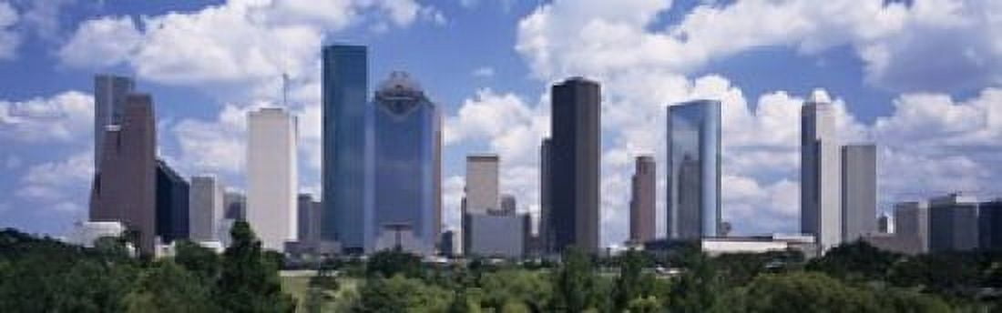Buildings in a city Houston Texas USA Canvas Art - Panoramic Images (18 x 6)