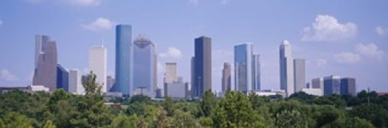 Buildings in a city Houston Texas USA Canvas Art - Panoramic Images (36 x 12)