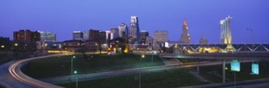 Buildings in a city Kansas City Missouri USA Canvas Art - Panoramic Images (36 x 12)