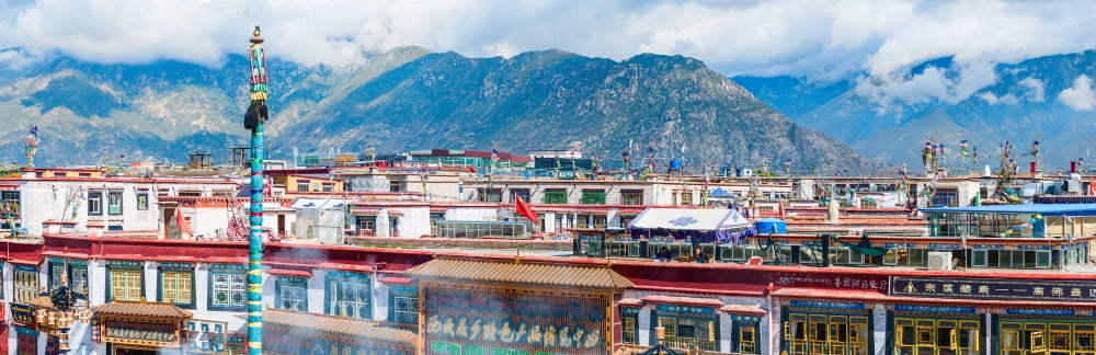 Buildings in a city Lhasa Tibet China Canvas Art - Panoramic Images (12 x 36)