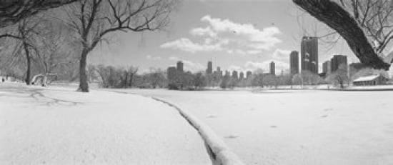 Buildings in a city Lincoln Park Chicago Illinois USA Canvas Art - Panoramic Images (30 x 13)