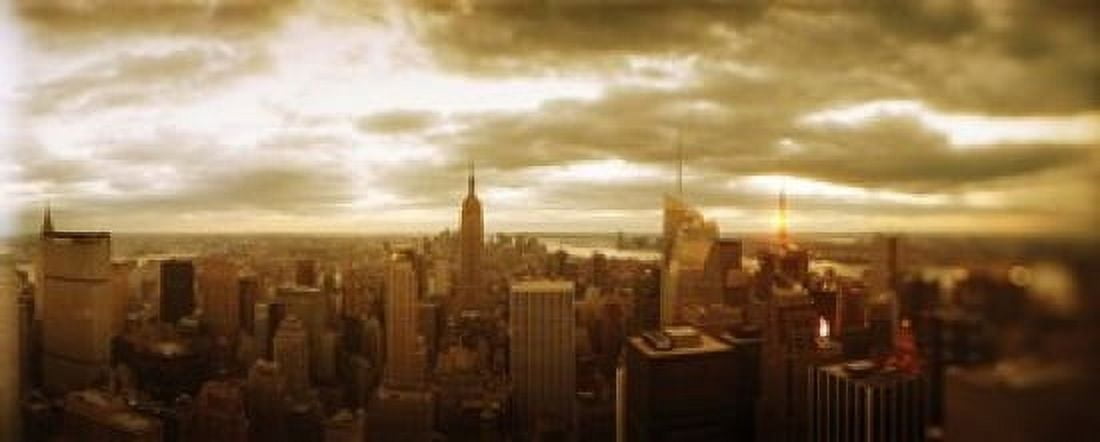 Buildings in a city Manhattan New York City New York State USA Canvas Art - Panoramic Images (15 x 6)