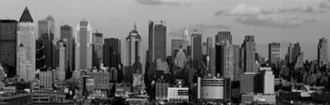 Buildings in a city Manhattan New York City New York State USA Canvas Art - Panoramic Images (18 x 6)