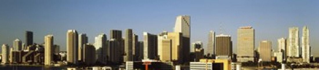 Buildings in a city Miami Florida USA 2012 Canvas Art - Panoramic Images (44 x 10)