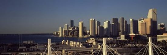 Buildings in a city Miami Florida USA Canvas Art - Panoramic Images (36 x 12)