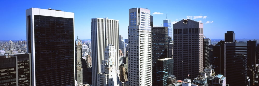 Buildings in a city Midtown Manhattan New York City New York State USA Canvas Art - Panoramic Images (27 x 9)