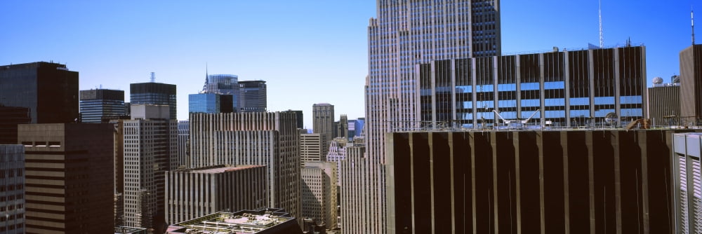 Buildings in a city Midtown Manhattan New York City New York State USA Canvas Art - Panoramic Images (36 x 12)