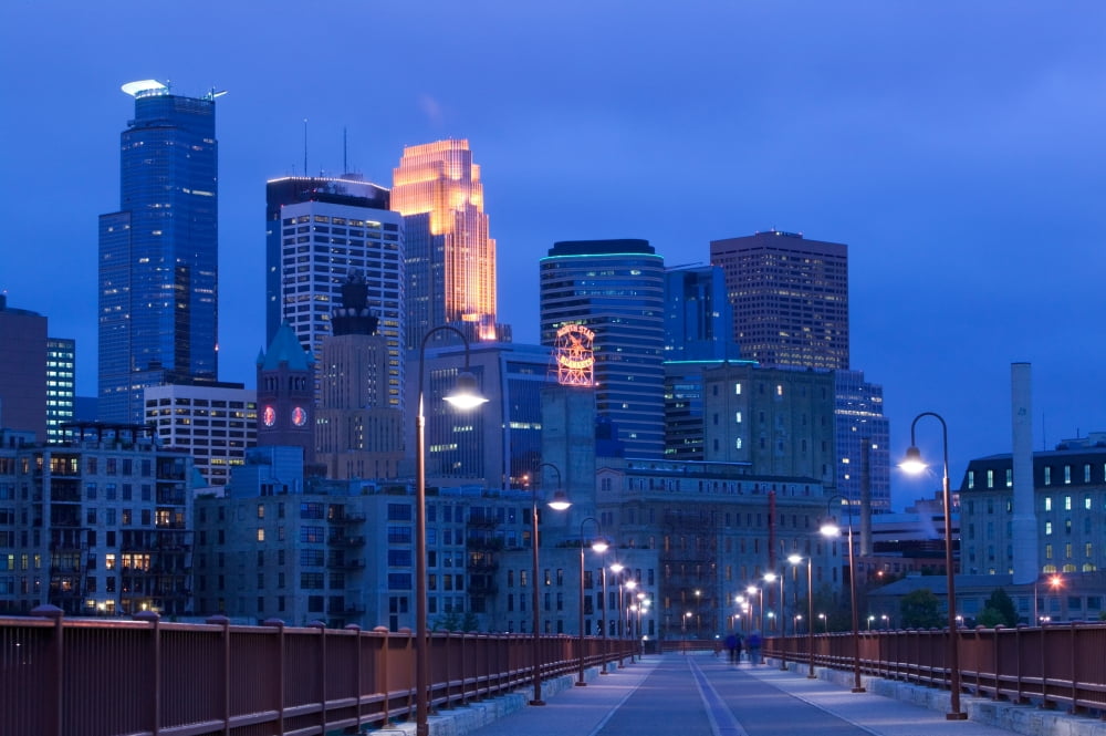 Buildings in a city Minneapolis Minnesota USA Canvas Art - Panoramic Images (27 x 9)