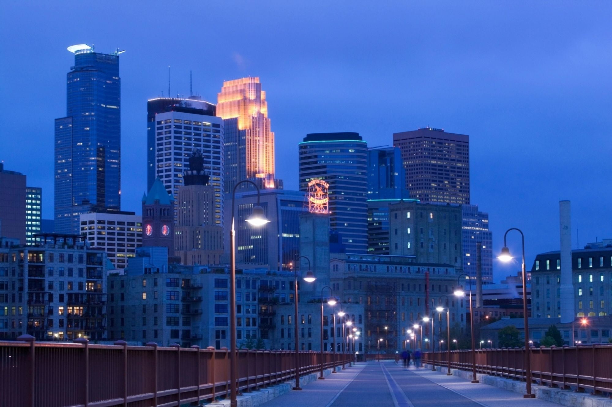 Buildings in a city Minneapolis Minnesota USA Canvas Art - Panoramic Images (36 x 12)