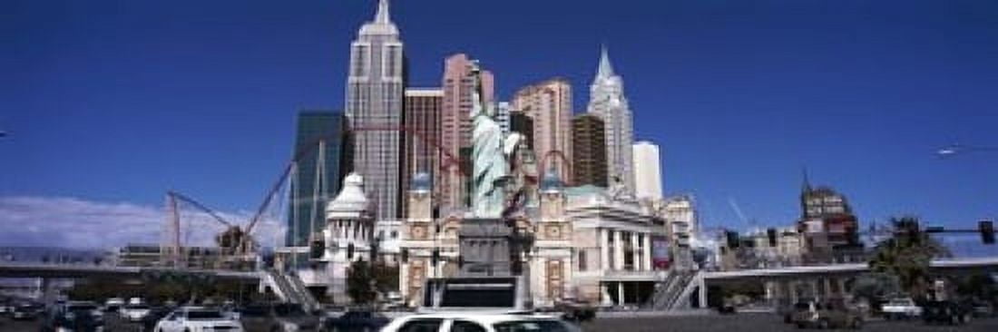 Buildings in a city New York New York Hotel The Las Vegas Strip Las Vegas Nevada USA Canvas Art - Panoramic Images (18 x 6)
