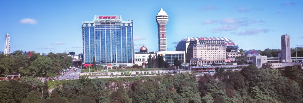 Buildings in a city Niagara Falls Ontario Canada Canvas Art - Panoramic Images (36 x 12)