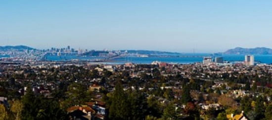 Buildings in a city Oakland San Francisco Bay San Francisco California USA Canvas Art - Panoramic Images (30 x 14)