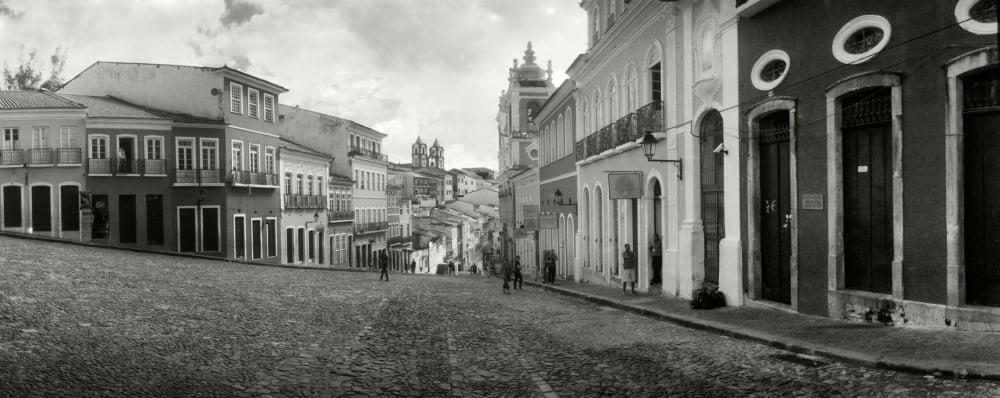 Buildings in a city Pelourinho Salvador Bahia Brazil Canvas Art - Panoramic Images (36 x 12)