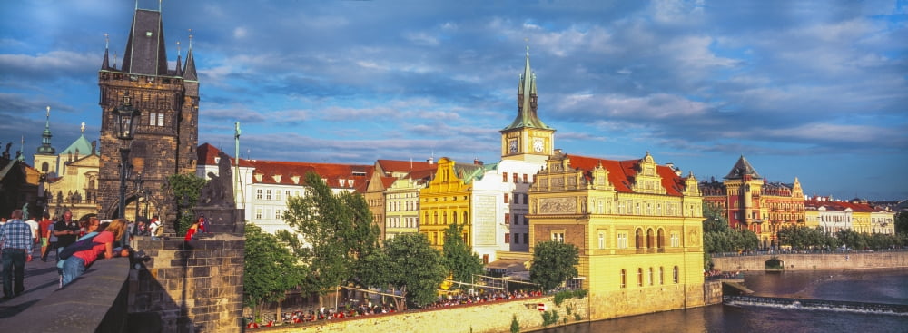 Buildings in a city Prague Czech Republic Canvas Art - Panoramic Images (27 x 9)