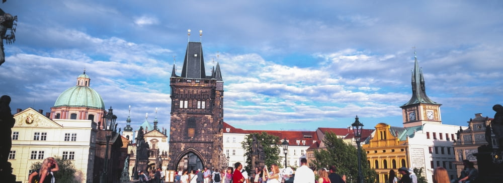 Buildings in a city Prague Czech Republic Canvas Art - Panoramic Images (36 x 12)