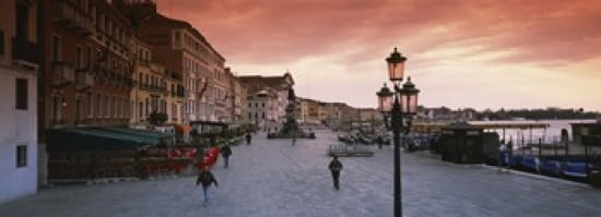Buildings in a city Riva Degli Schiavoni Venice Italy Canvas Art - Panoramic Images (36 x 13)