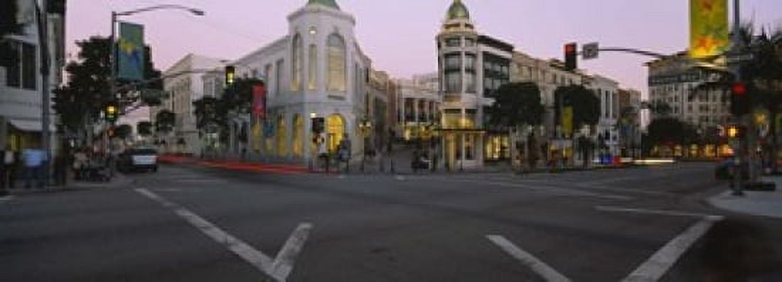 Buildings in a city Rodeo Drive Beverly Hills California USA Canvas Art - Panoramic Images (18 x 7)