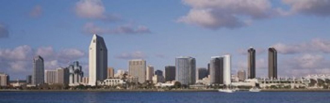Buildings in a city San Diego California USA Canvas Art - Panoramic Images (18 x 6)