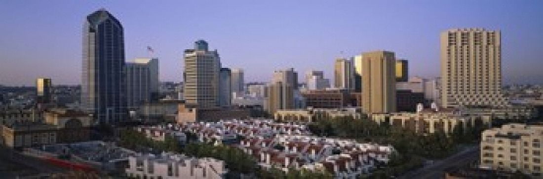 Buildings in a city San Diego California USA Canvas Art - Panoramic Images (18 x 6)