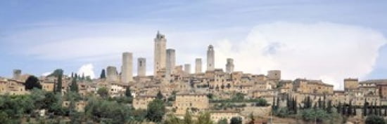 Buildings in a city San Gimignano Tuscany Italy Canvas Art - Panoramic Images (36 x 12)