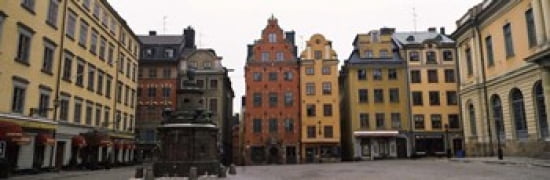 Buildings in a city Stortorget Gamla Stan Stockholm Sweden Canvas Art - Panoramic Images (36 x 12)