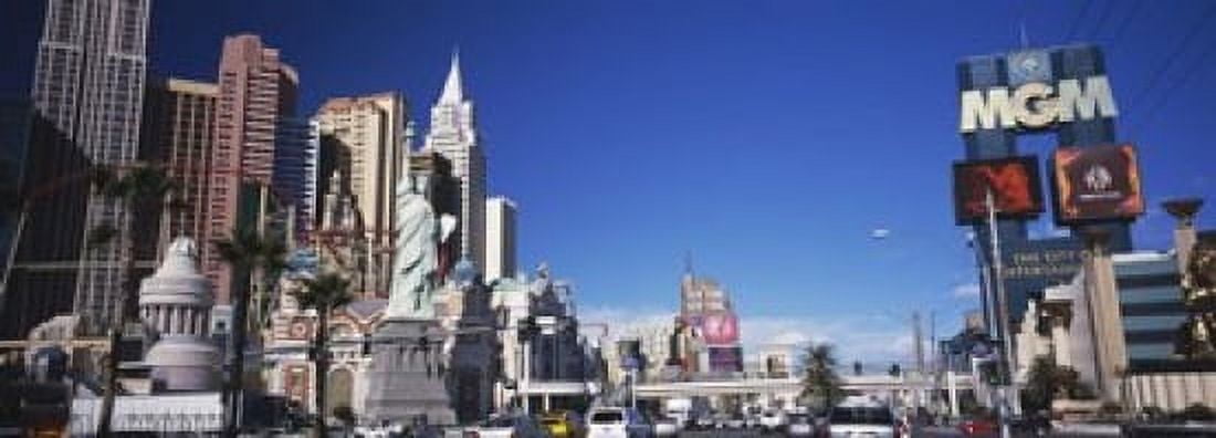 Buildings in a city The Strip Las Vegas Nevada USA Canvas Art - Panoramic Images (18 x 7)