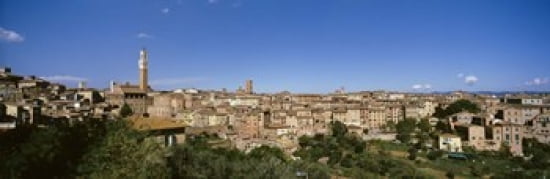 Buildings in a city Torre Del Mangia Siena Tuscany Italy Canvas Art - Panoramic Images (36 x 12)