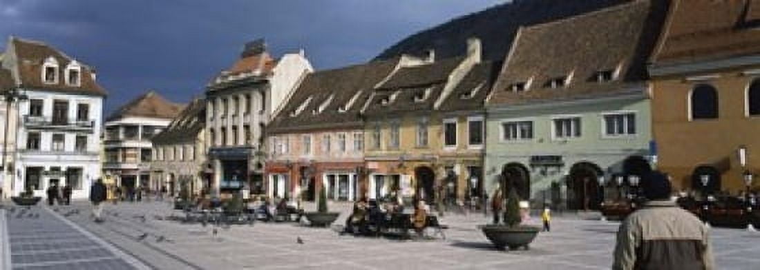 Buildings in a city Town Center Brasov Transylvania Romania Canvas Art - Panoramic Images (18 x 7)
