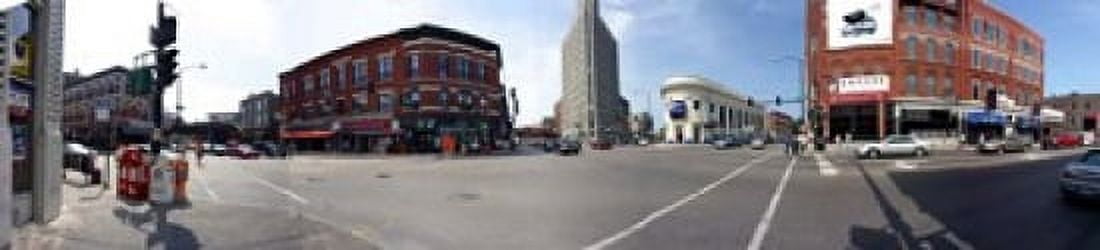 Buildings in a city Wicker Park and Bucktown Chicago Illinois USA Canvas Art - Panoramic Images (22 x 5)
