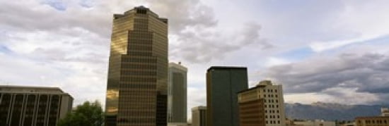 Buildings in a city with mountains in the background Tucson Arizona USA Canvas Art - Panoramic Images (36 x 12)