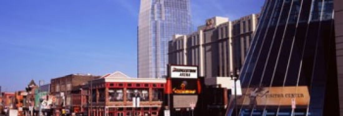 Buildings in a downtown district Nashville Tennessee USA Canvas Art - Panoramic Images (18 x 6)