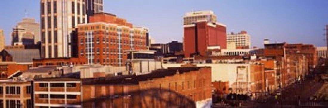 Buildings in a downtown district Nashville Tennessee USA Canvas Art - Panoramic Images (36 x 12)