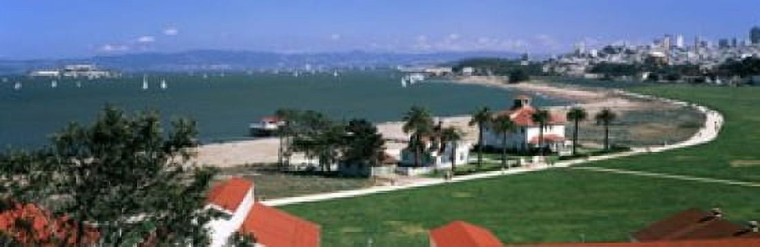 Buildings in a park Crissy Field San Francisco California USA Canvas Art - Panoramic Images (18 x 6)