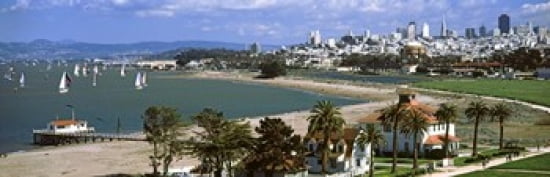 Buildings in a park Crissy Field San Francisco California USA Canvas Art - Panoramic Images (36 x 12)