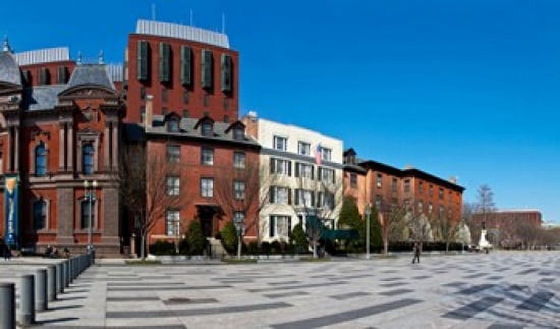 Buildings in a row at Lafayette Square Washington DC USA Canvas Art - Panoramic Images (40 x 24)