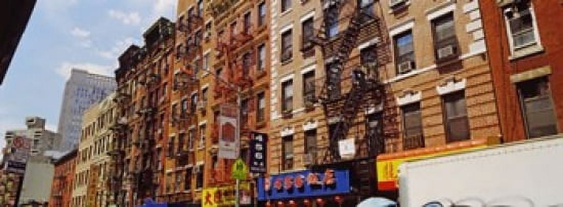 Buildings in a street Mott Street Chinatown Manhattan New York City New York State USA Canvas Art - Panoramic Images (18 x 7)