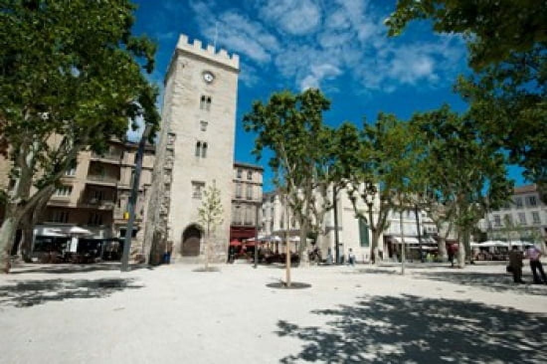 Buildings in a town Place Saint-Jean le Vieux Avignon Vaucluse Provence-Alpes-Cote dAzur France Canvas Art - Panoramic Images (36 x 24)
