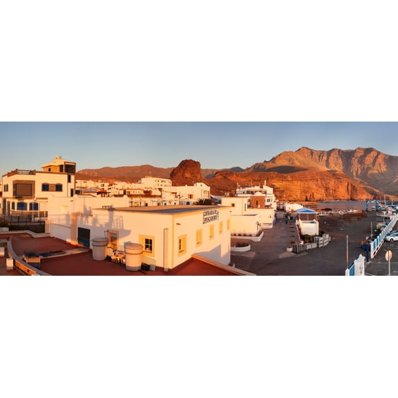 Buildings in a town, Puerto de las Nieves, Gran Canaria, Spain Poster Print (27 x 9)