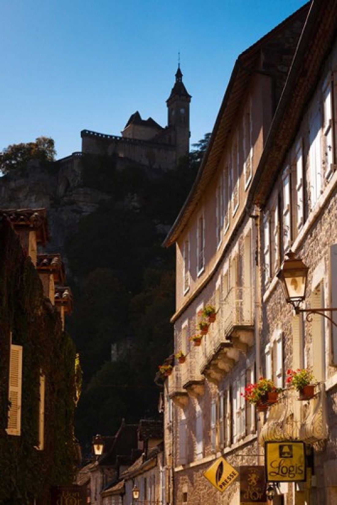 Buildings in a town Rocamadour Lot Midi-Pyrenees France Canvas Art - Panoramic Images (24 x 36)