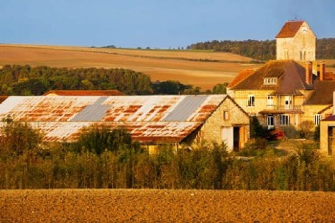 Buildings in a town at morning Nanteuil la Foret Marne Champagne-Ardenne France Canvas Art - Panoramic Images (36 x 24)