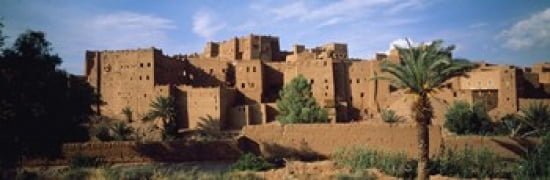 Buildings in a village Ait Benhaddou Ouarzazate Marrakesh Morocco Canvas Art - Panoramic Images (36 x 12)