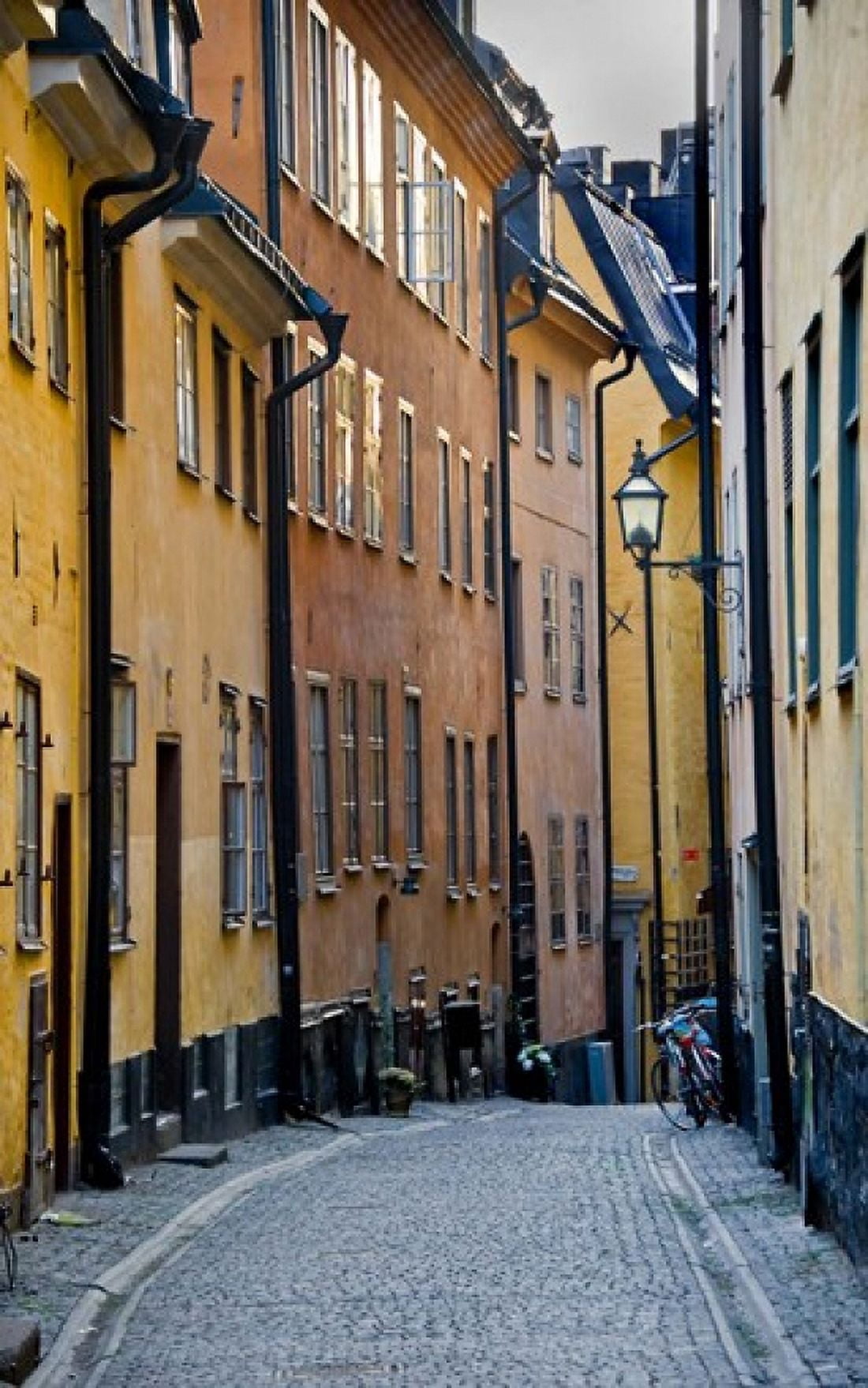 Buildings in old town Gamla Stan Stockholm Sweden Canvas Art - Panoramic Images (23 x 36)