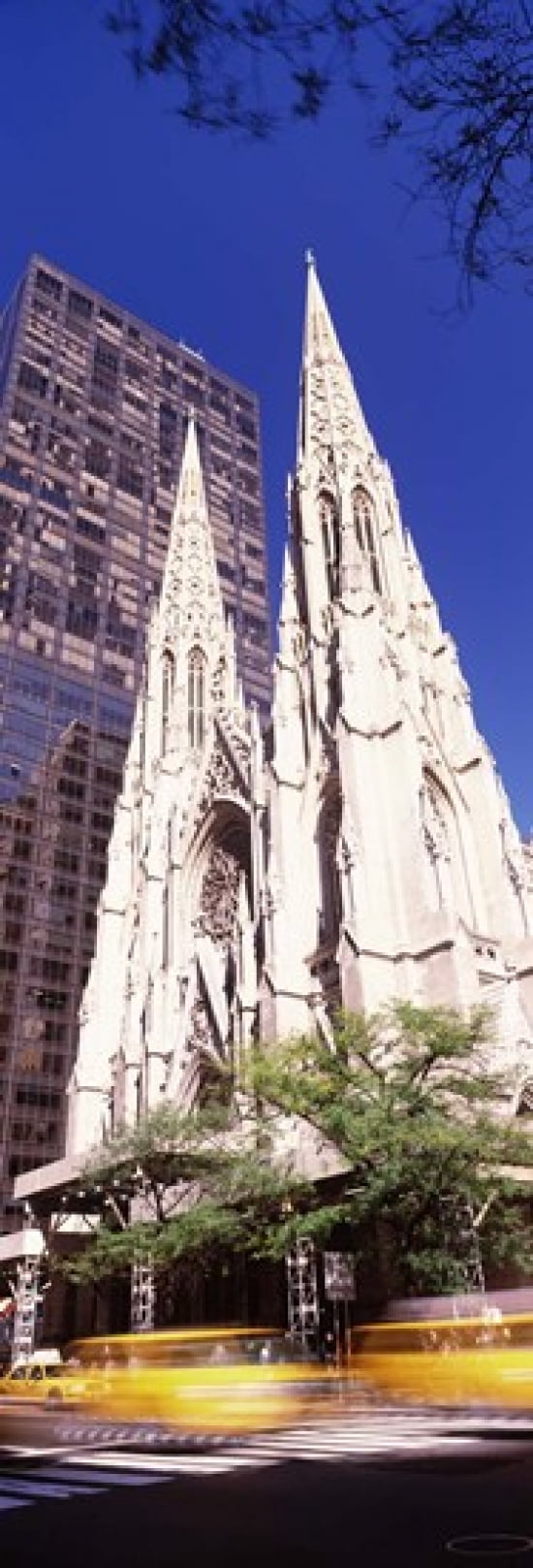 Buildings in the city St Patricks Cathedral New York City New York State USA Canvas Art - Panoramic Images (18 x 7)
