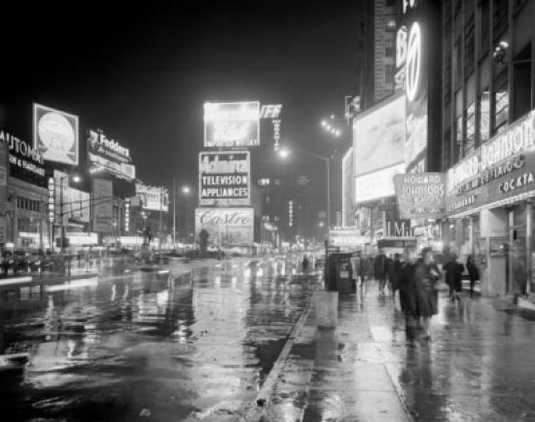 Buildings lit up at night Times Square Manhattan New York City New York USA Canvas Art - (18 x 24)